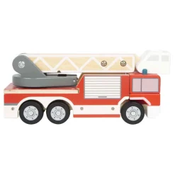 Small Foot - Houten Brandweerwagen met Roterende Ladder Hot