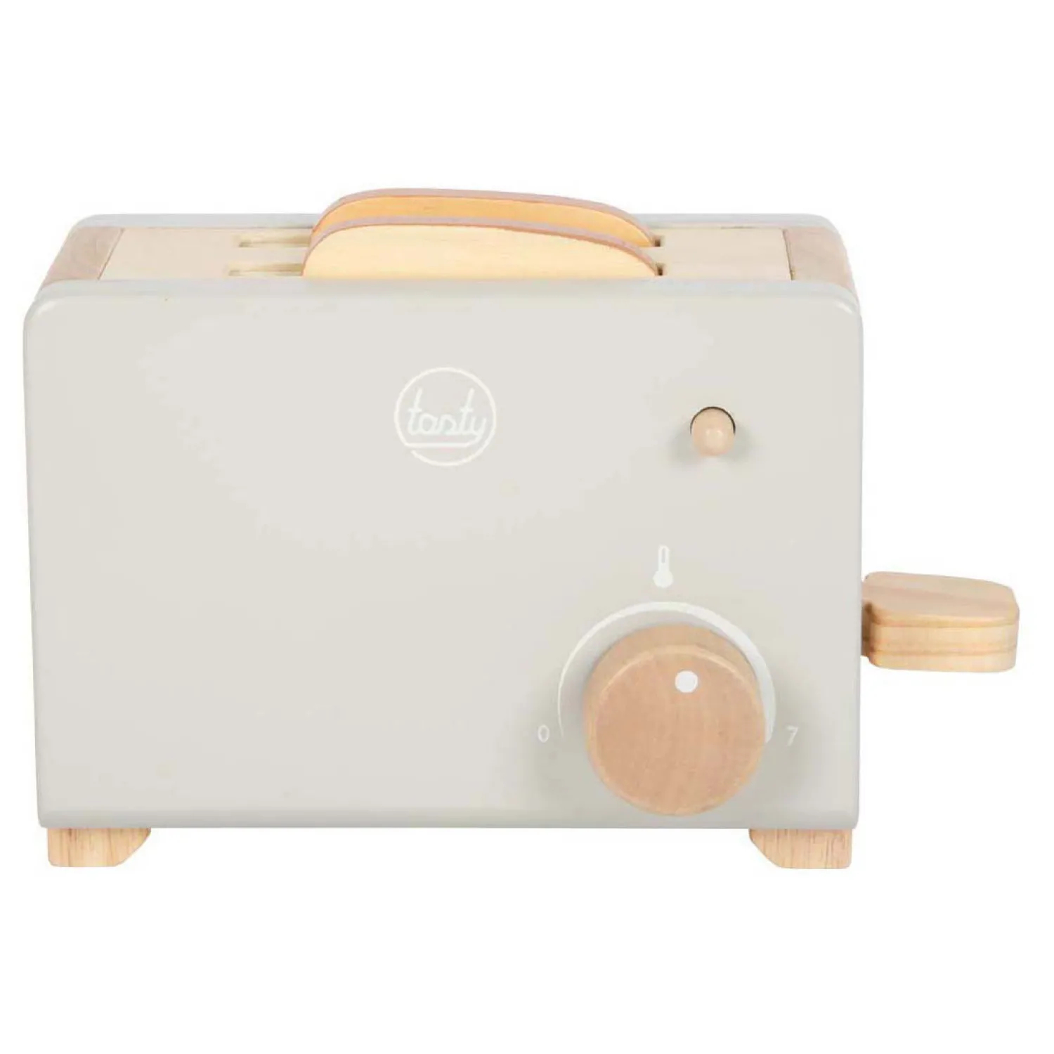 Small Foot - Houten Broodrooster Set Grijs "Tasty" Outlet