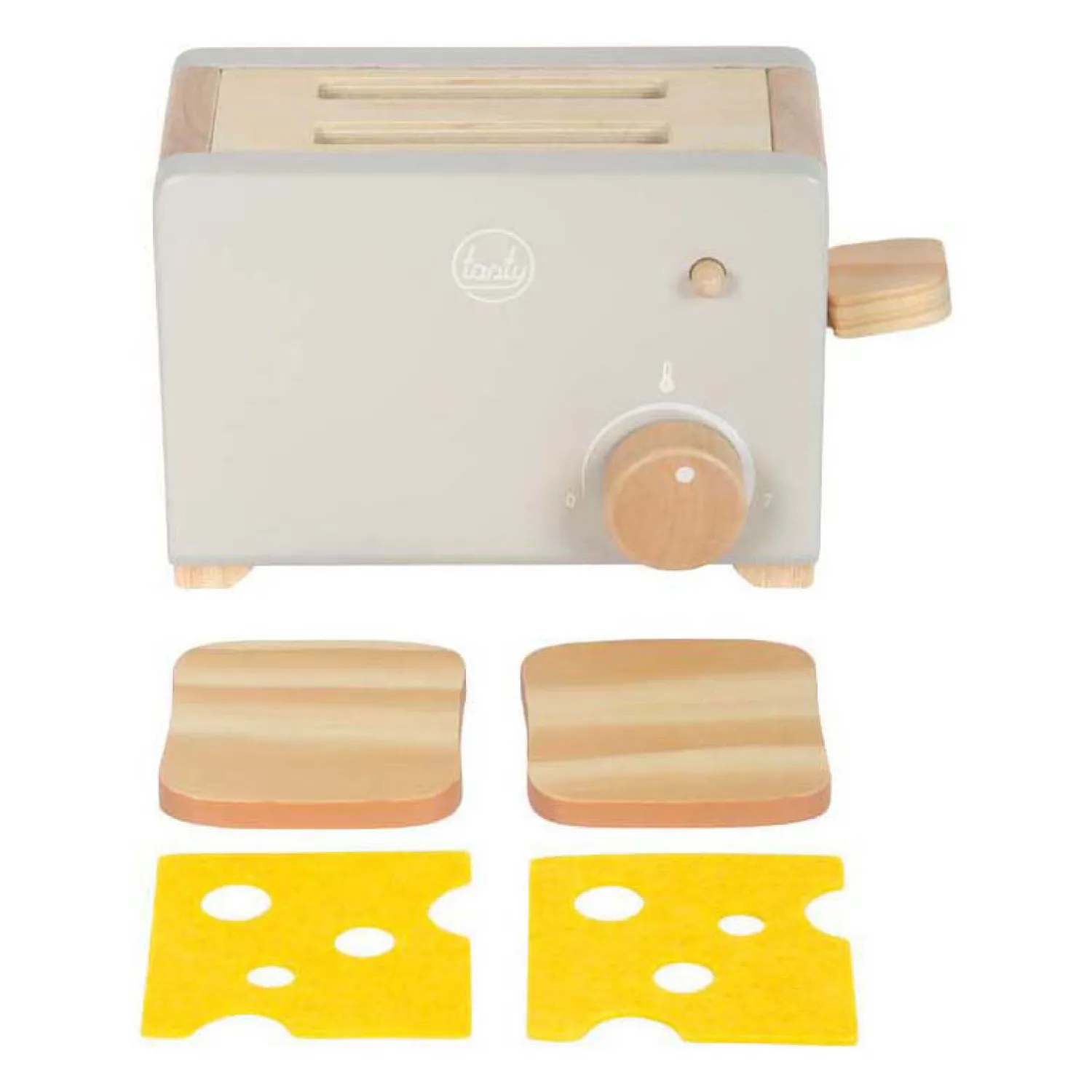 Small Foot - Houten Broodrooster Set Grijs "Tasty" Outlet