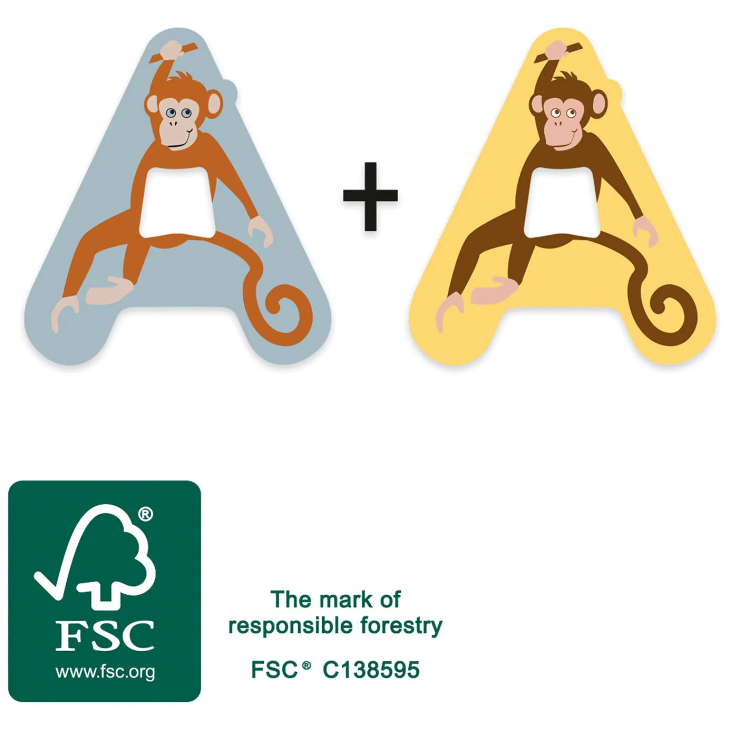 - Houten Dieren Kinderletter - A>Small Foot Clearance