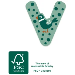 - Houten Dieren Kinderletter - V>Small Foot New