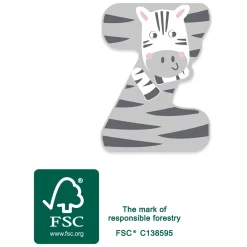 - Houten Dieren Kinderletter - Z-Small Foot Hot