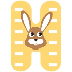 Small Foot - Houten Dieren Kinderletter - H Outlet