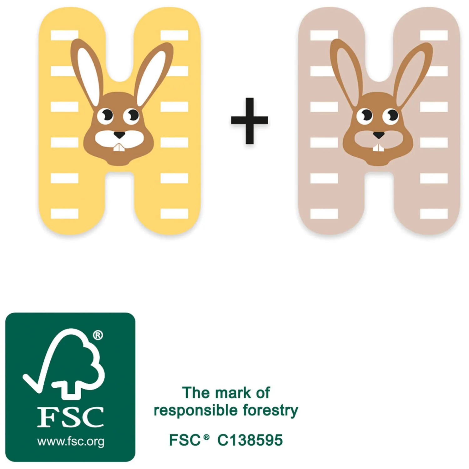 Small Foot - Houten Dieren Kinderletter - H Outlet