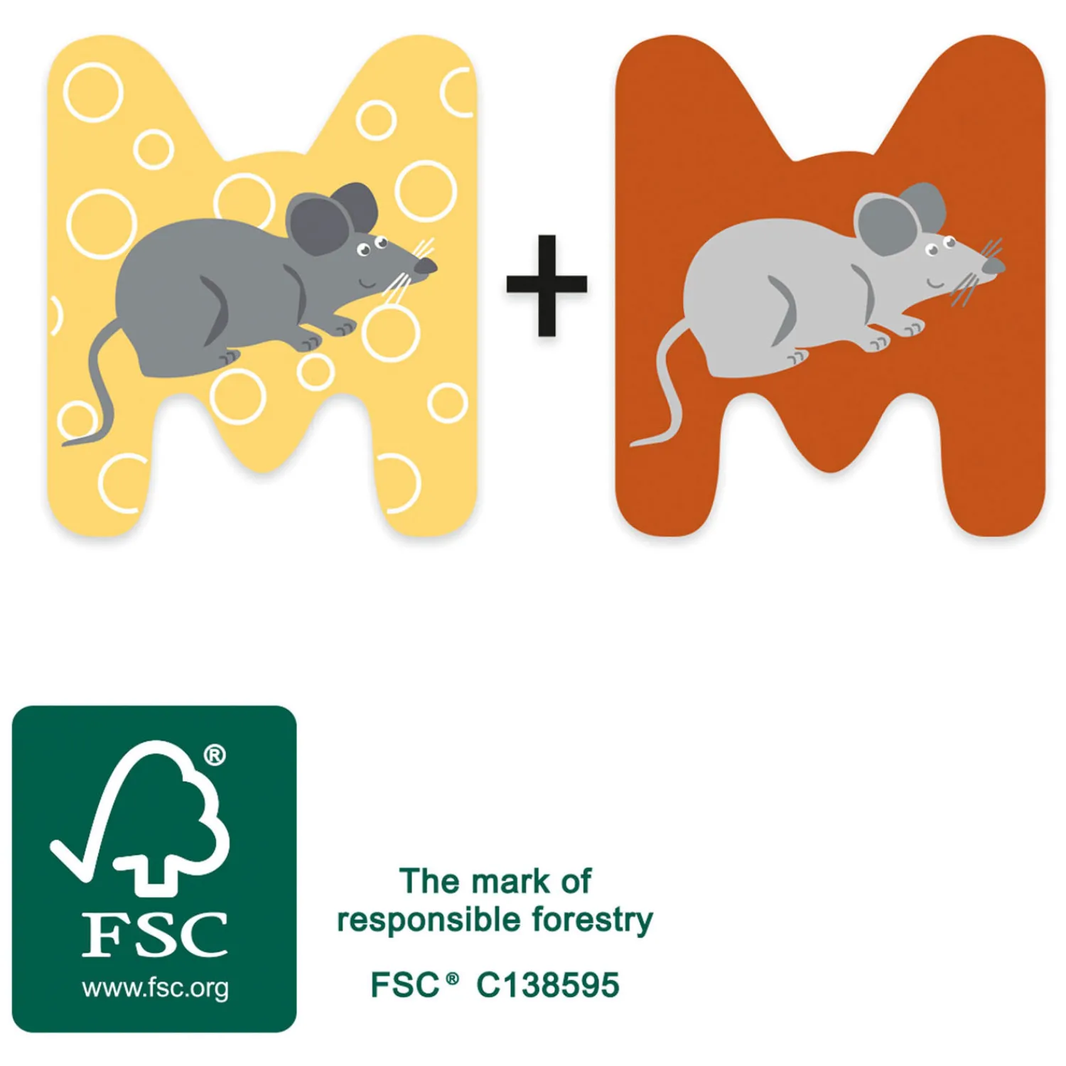 - Houten Dieren Kinderletter - M>Small Foot