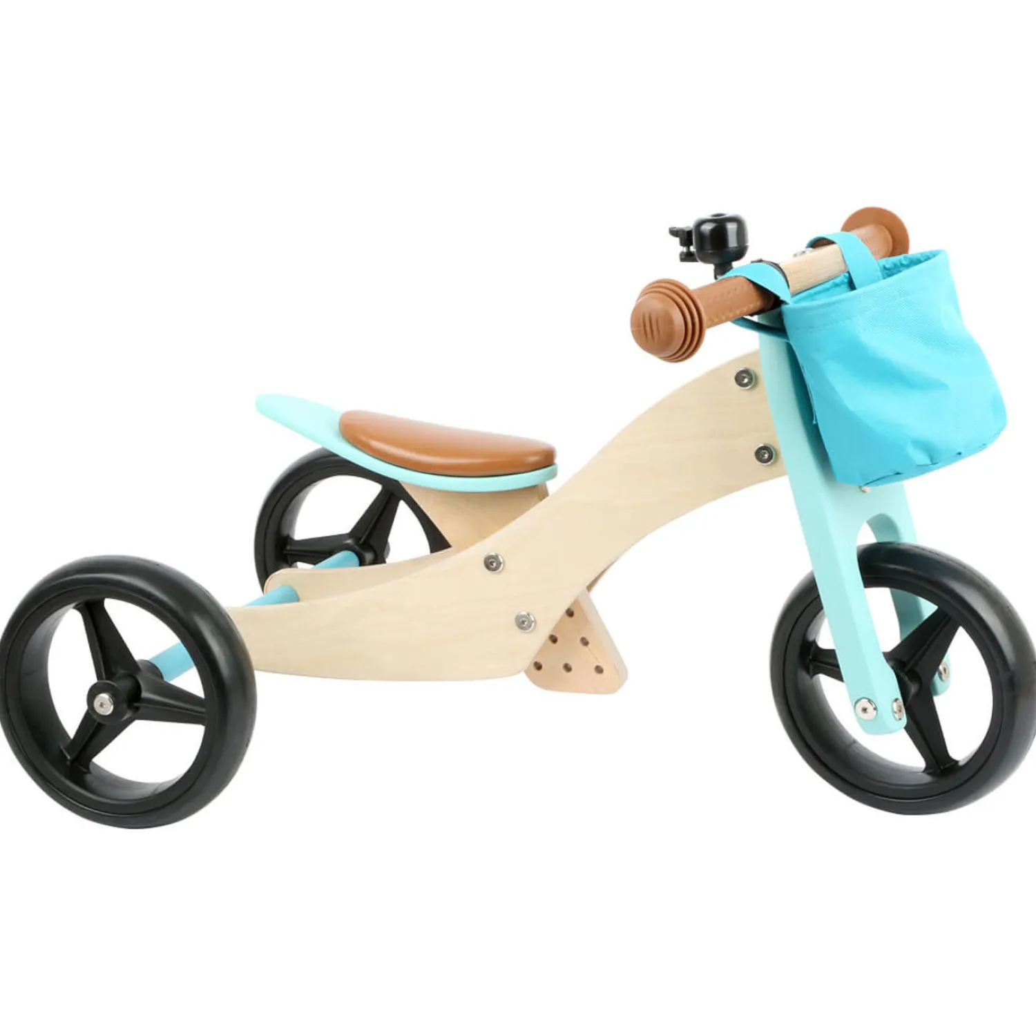 - Houten Driewieler en Loopfiets 2in1 Turquoise>Small Foot Sale