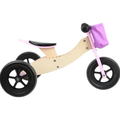 Small Foot  -  Houten Driewieler en Loopfiets 2in1 Maxi Roze Best