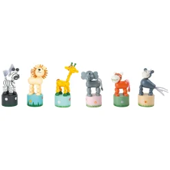 - Houten Drukfiguur Wilde Dieren, Set van 6>Small Foot Clearance