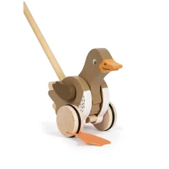 - Houten Duwfiguur Eend met Bewegende Kop><noscript><img width=