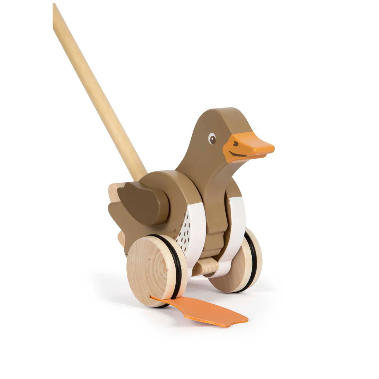 - Houten Duwfiguur Eend met Bewegende Kop>Small Foot Best