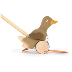 - Houten Duwfiguur Eend met Bewegende Kop><noscript><img width=