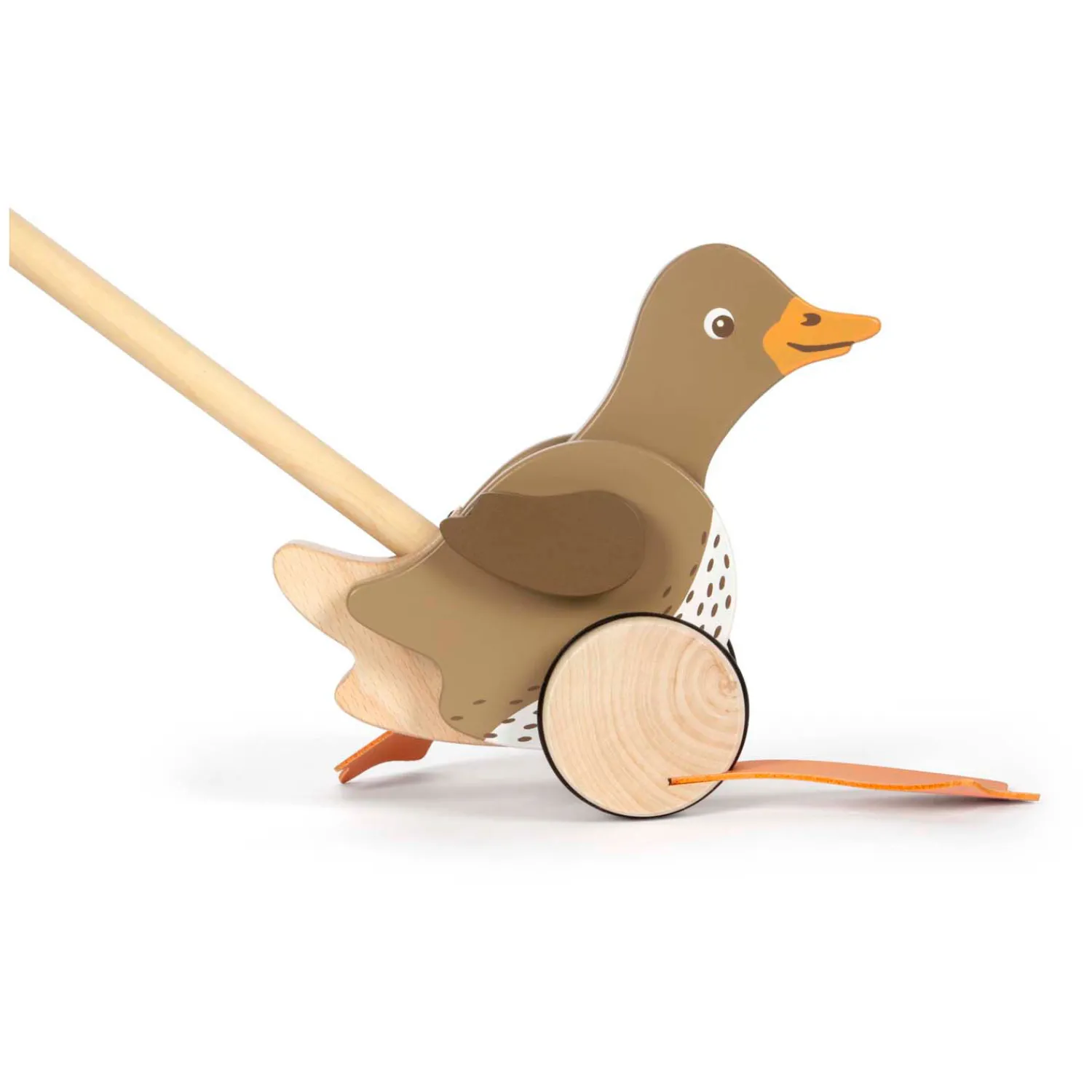 - Houten Duwfiguur Eend met Bewegende Kop>Small Foot Best