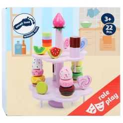 - Houten Etagere met Speeleten Snoep, 22dlg.-Small Foot Hot