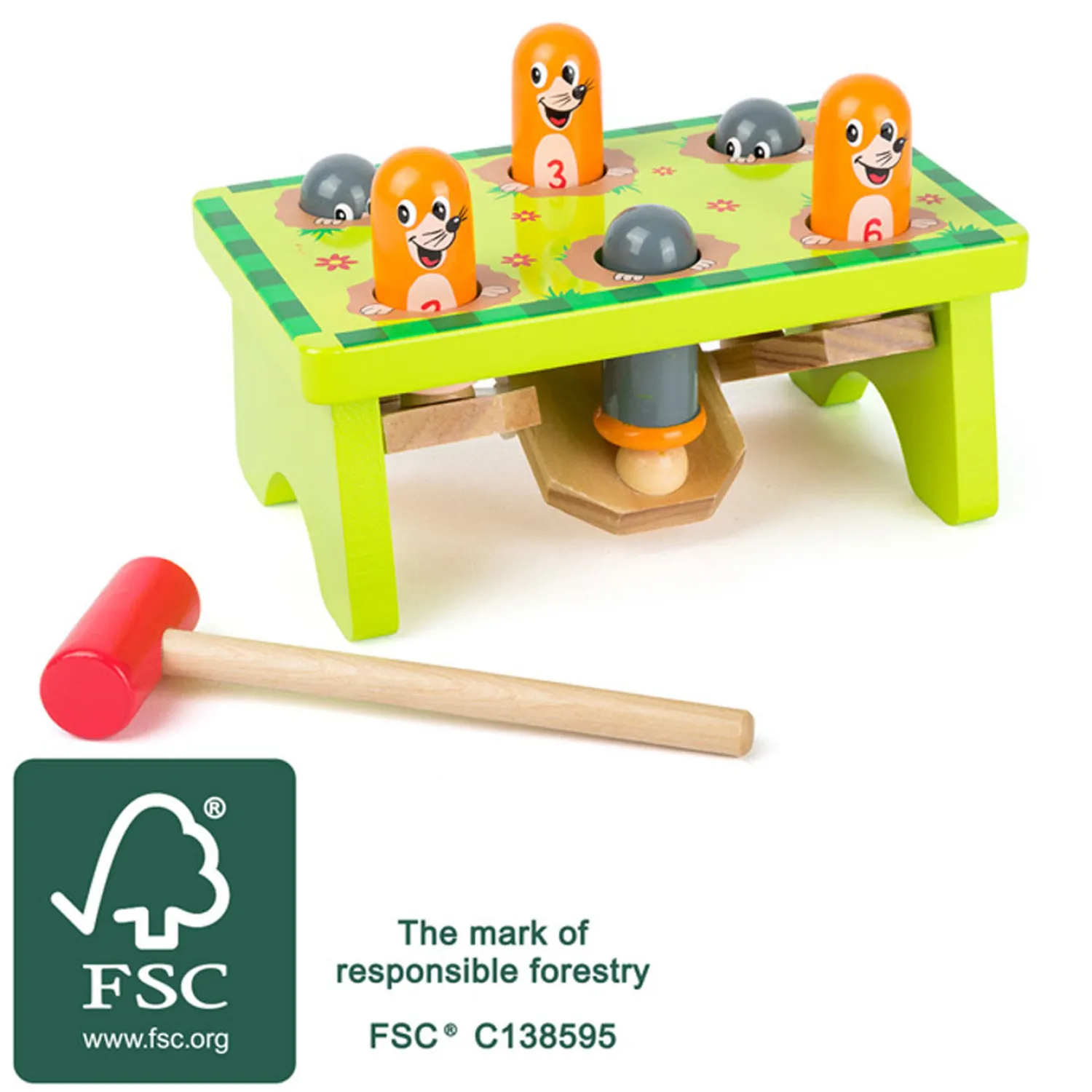 - Houten Hamerbank Mollen-Small Foot