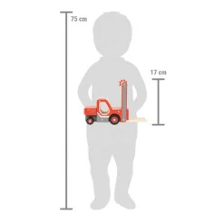 - Houten Heftruck met Pallet-Small Foot Clearance