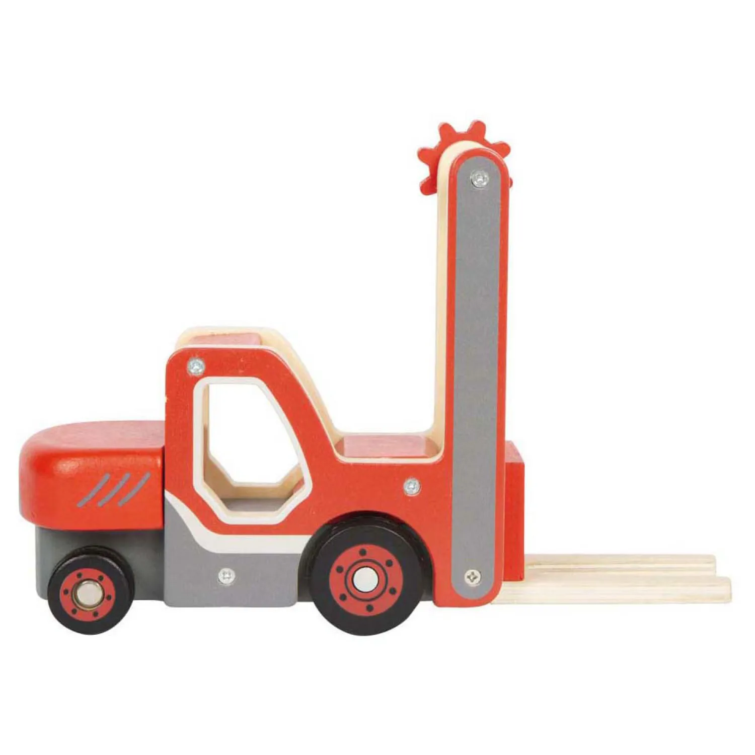 - Houten Heftruck met Pallet-Small Foot Clearance