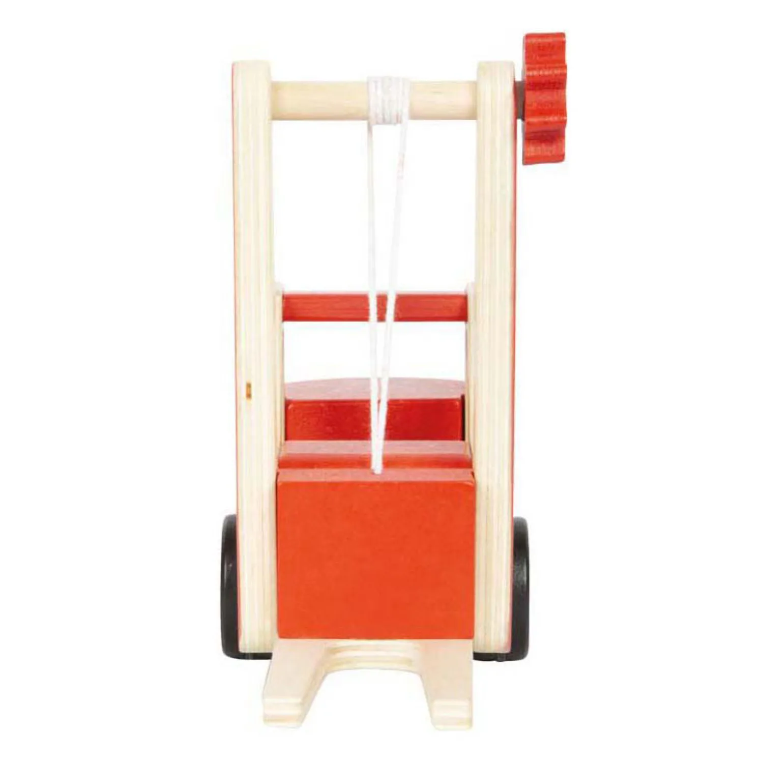 - Houten Heftruck met Pallet-Small Foot Clearance