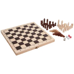 - Houten Klassieke Spellen 3in1 in Kist>Small Foot Sale