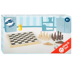 - Houten Klassieke Spellen 3in1 in Kist>Small Foot Sale