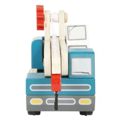 Small Foot -  Houten Kraanwagen Blauw met Pallet Online