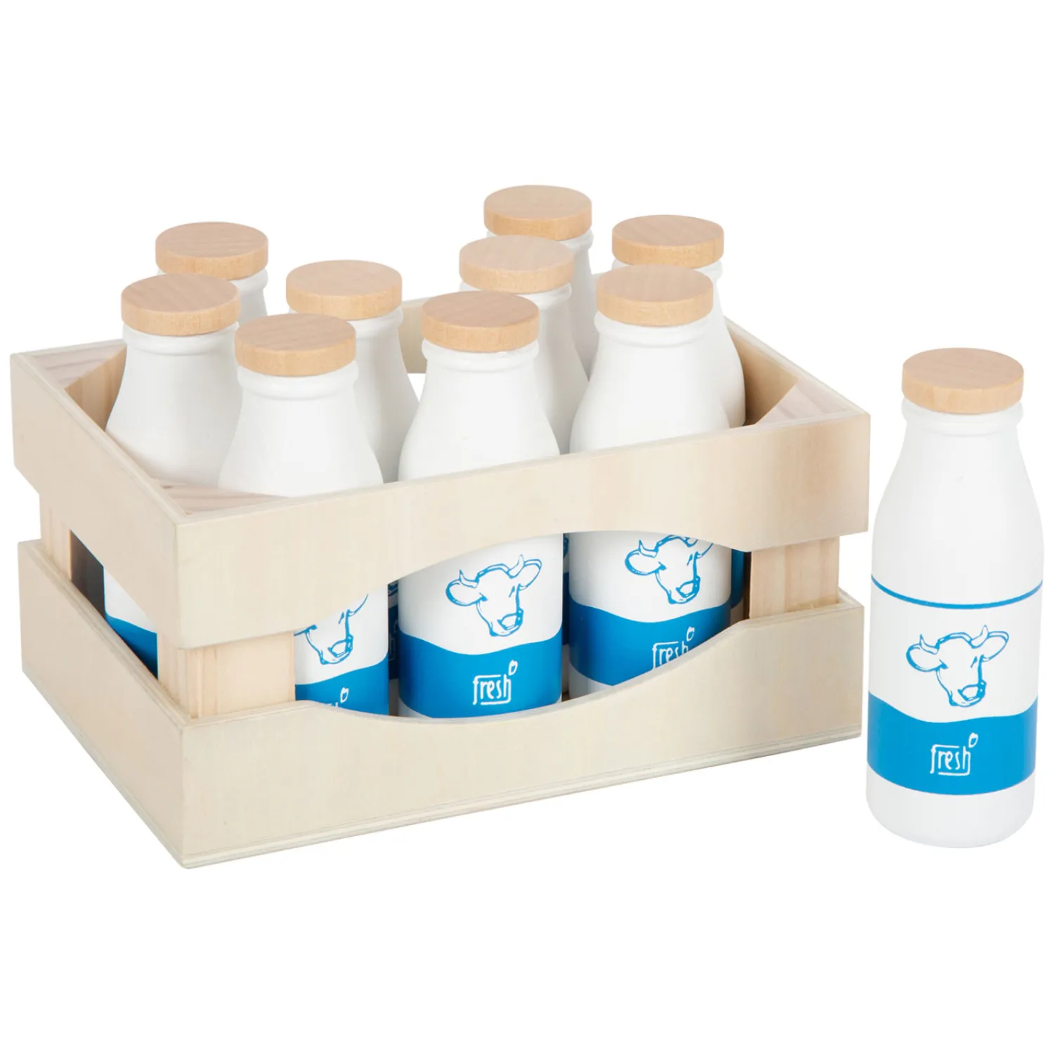 - Houten Krat met Melkflessen, 12dlg.>Small Foot Online