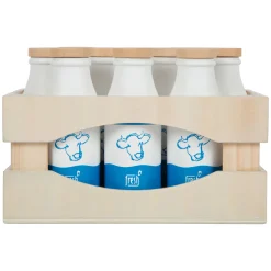 - Houten Krat met Melkflessen, 12dlg.><noscript><img width=