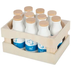 - Houten Krat met Melkflessen, 12dlg.><noscript><img width=
