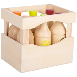 Small Foot - Houten Krat met Flessen, 7dlg. Best