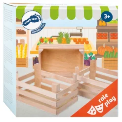 Small Foot - Houten Kratjes Groot 18x12x9,5cm, Set van 3 Best