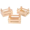 - Houten Kratjes Klein 10x8x5,5cm, Set van 3-Small Foot Outlet