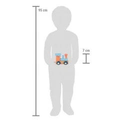 Small Foot - Houten Lettertrein Polar - Locomotief Zalmroze - 12 stuks Hot