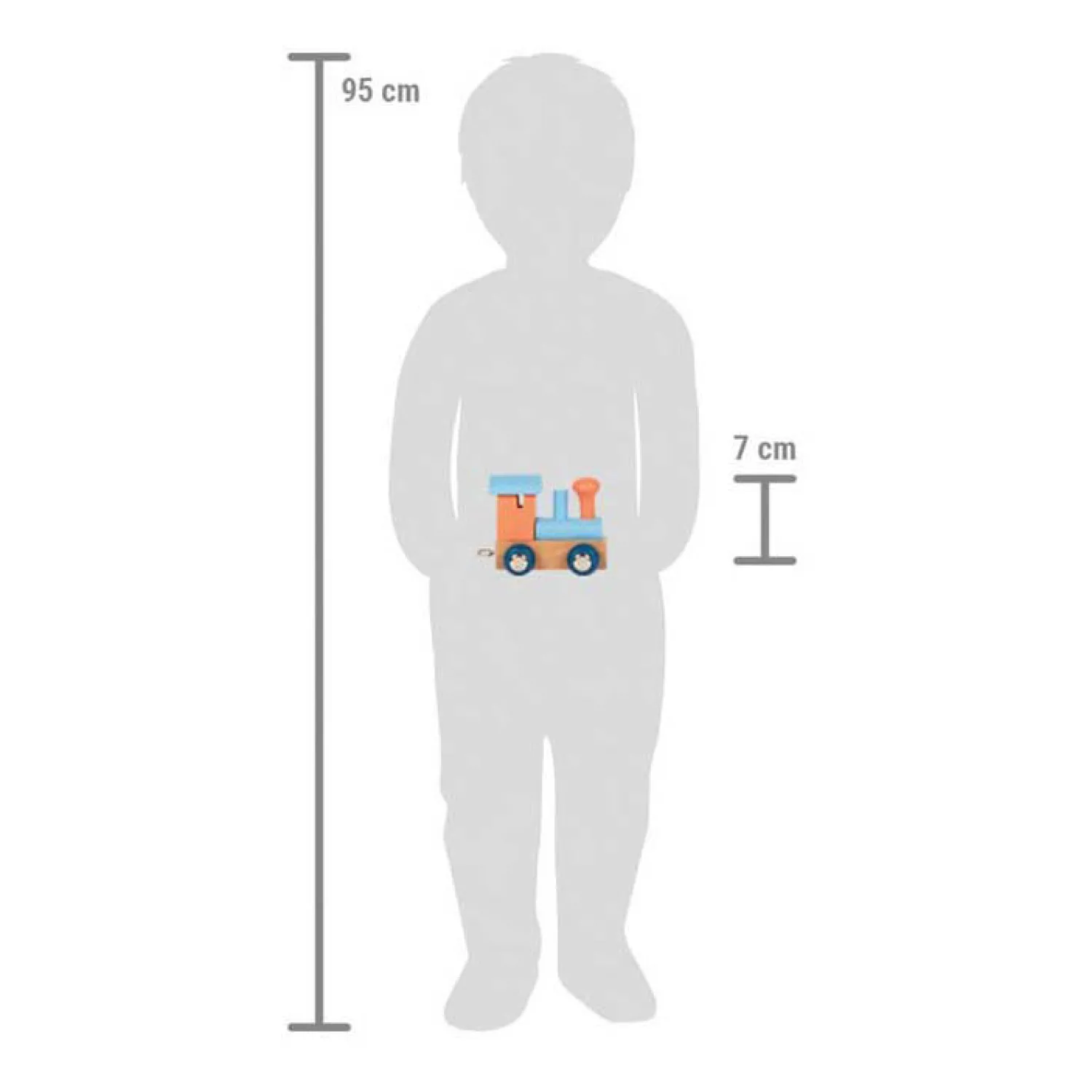 Small Foot - Houten Lettertrein Polar - Locomotief Zalmroze - 12 stuks Hot