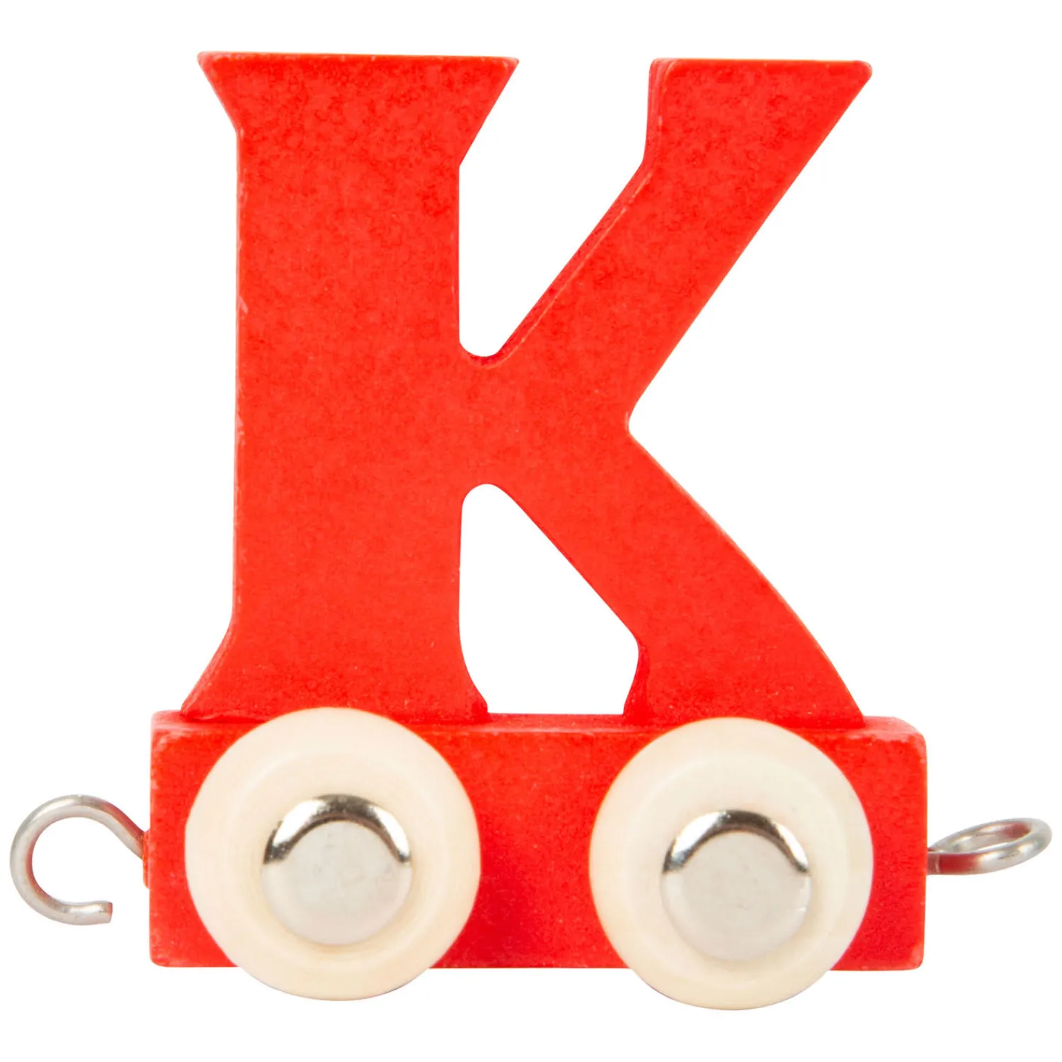 - Houten Lettertrein Rood - K - 12 stuks-Small Foot Outlet