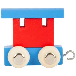 - Houten Lettertrein Wagon Rood/Blauw - 12 stuks-Small Foot Online
