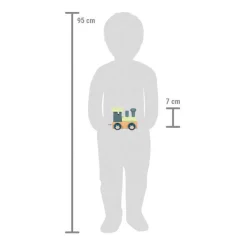 - Houten Lettertrein Polar - Locomotief Blauw Groen - 12 stuks>Small Foot Best