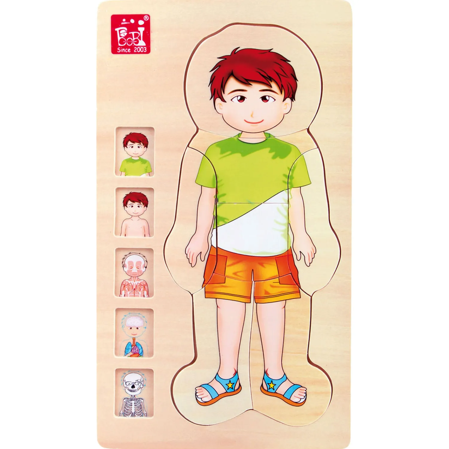 - Houten Lichaamspuzzel Jongen, 29st.-Small Foot Clearance