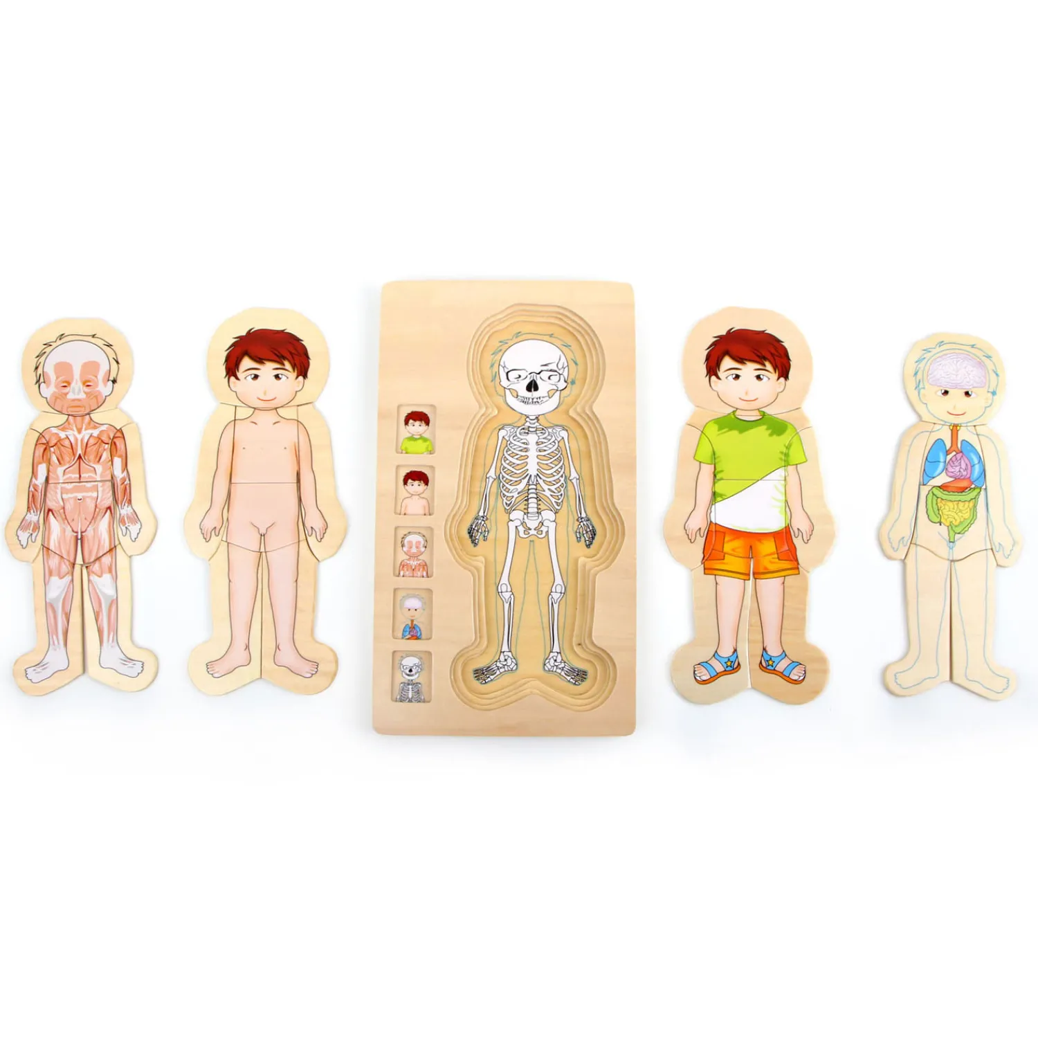 - Houten Lichaamspuzzel Jongen, 29st.-Small Foot Clearance