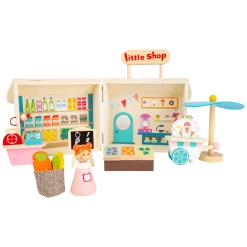 - Houten Meeneem Speelwinkel Poppenhuis, 15dlg.><noscript><img width=