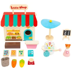 - Houten Meeneem Speelwinkel Poppenhuis, 15dlg.><noscript><img width=