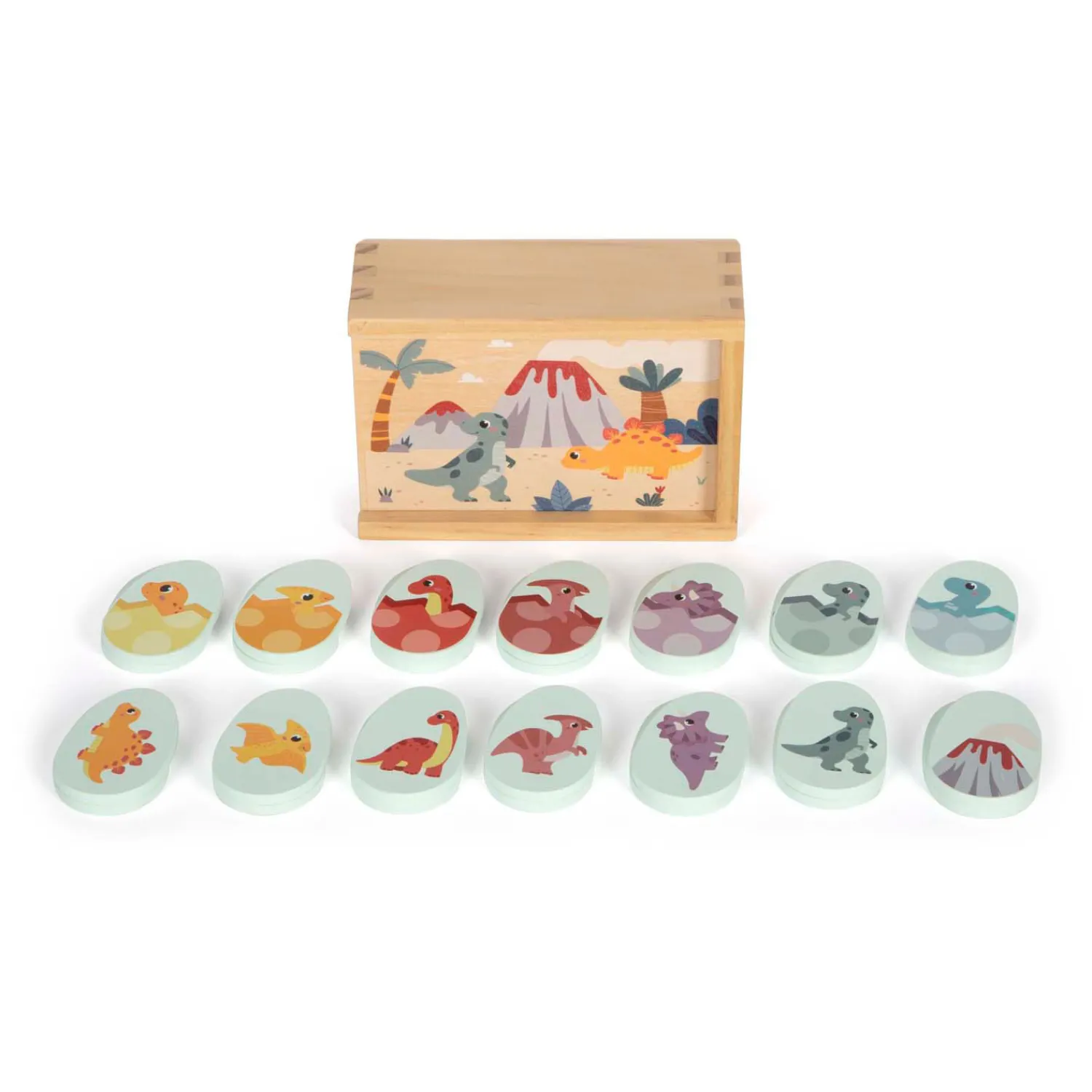 Small Foot - Houten Memospel Dino in Opbergdoos Sale