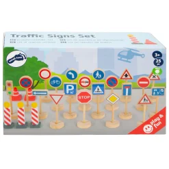 - Houten Mini Verkeersbordenset, 25dlg.-Small Foot New