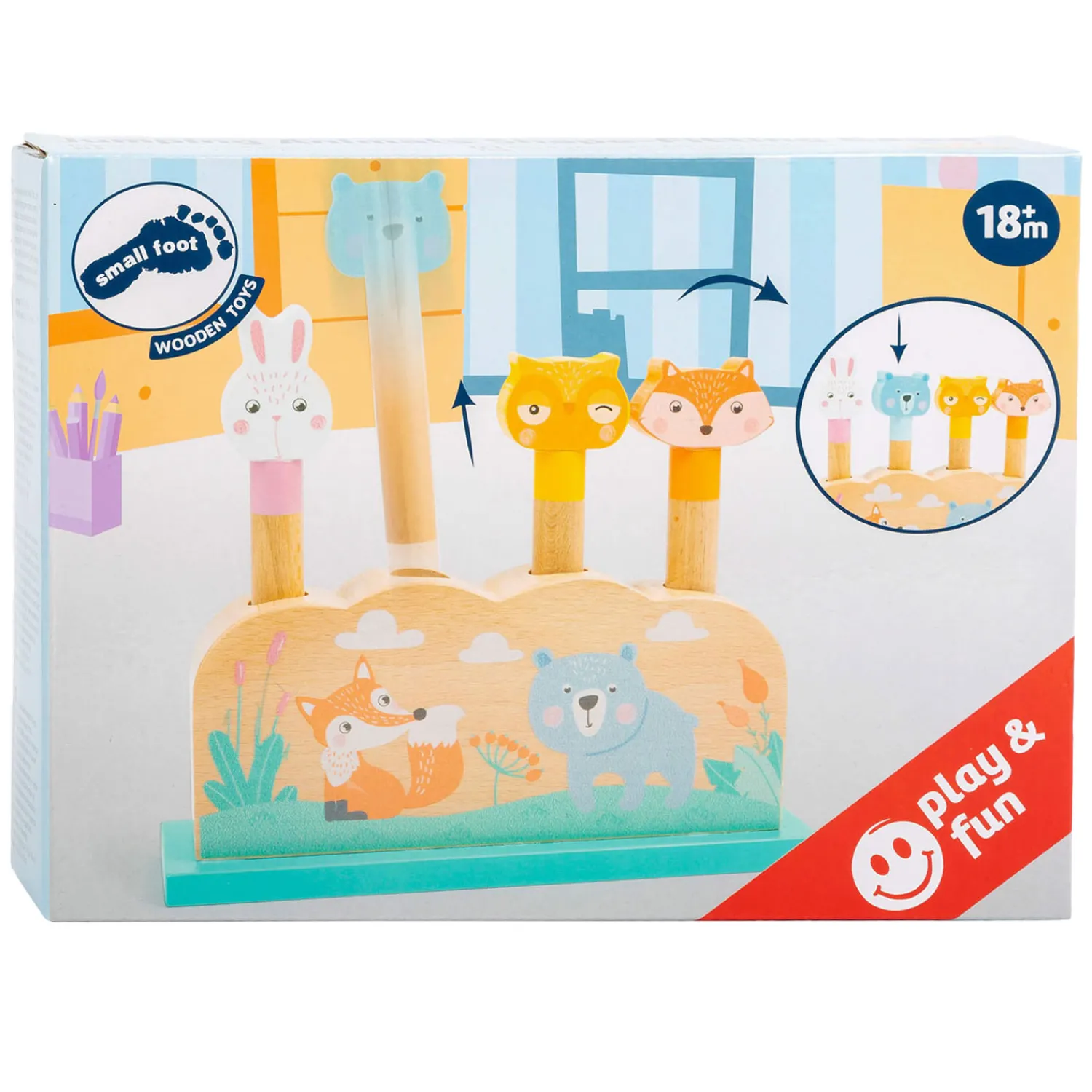 - Houten Motoriek Vorm Insteekspel Bosdieren, 5dlg.>Small Foot Best