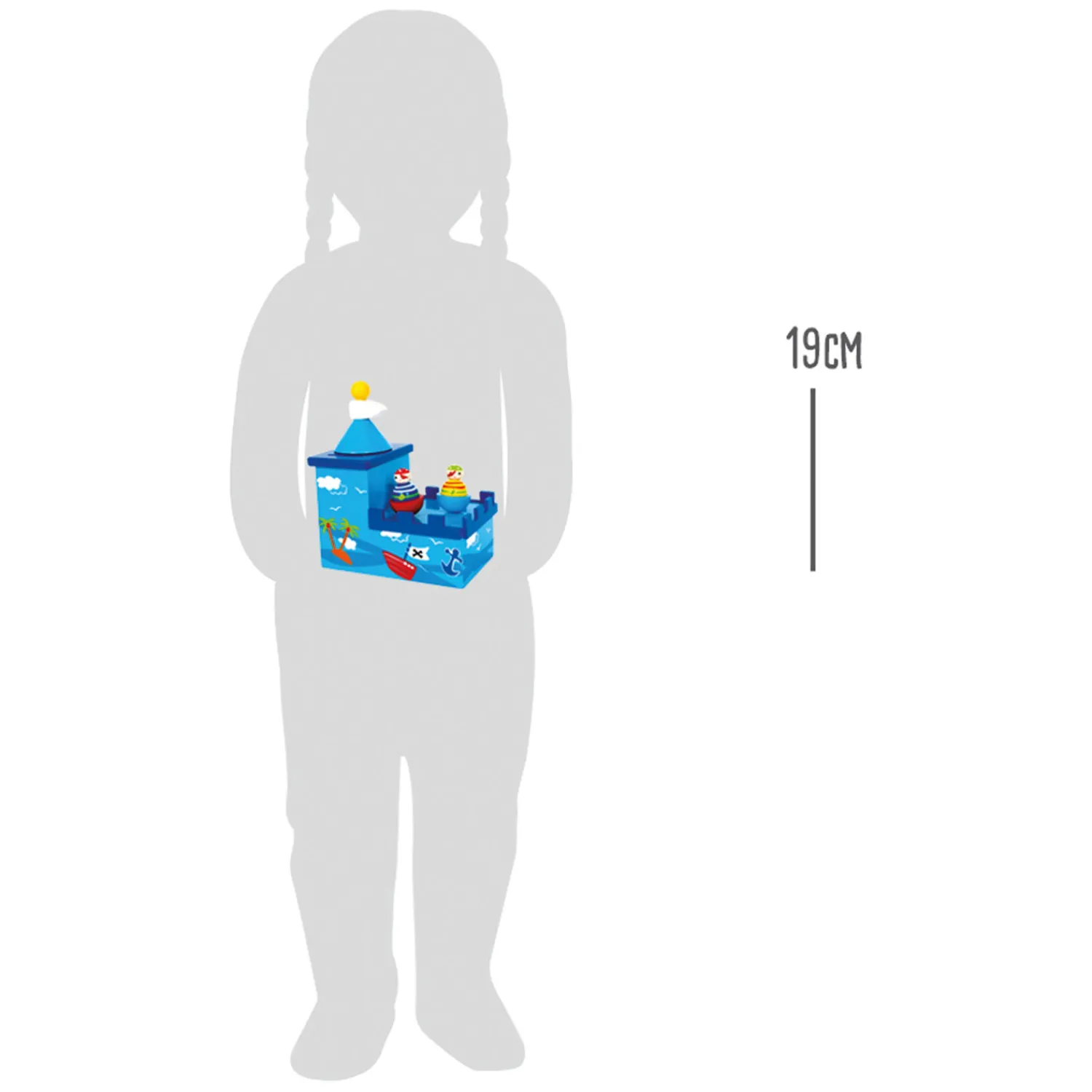 Small Foot - Houten Muziekdoos en Spaarpot Piraat- Hot