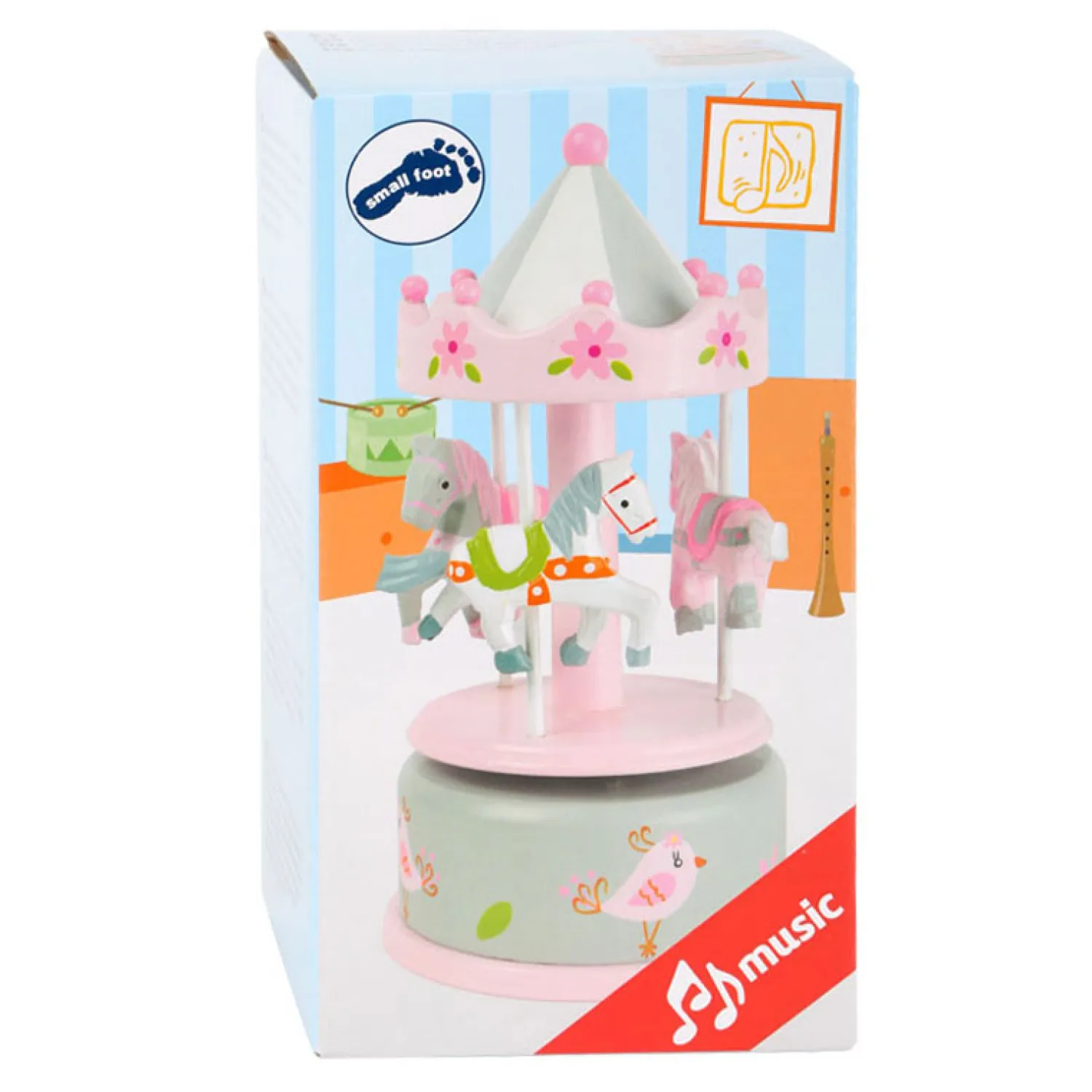 Small Foot - Houten Muziekdoos Draaiend en Opwindbaar Eenhoorn Clearance