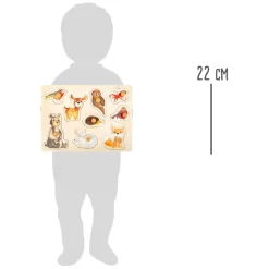 - Houten Noppenpuzzel Bosdieren, 9st.-Small Foot Hot