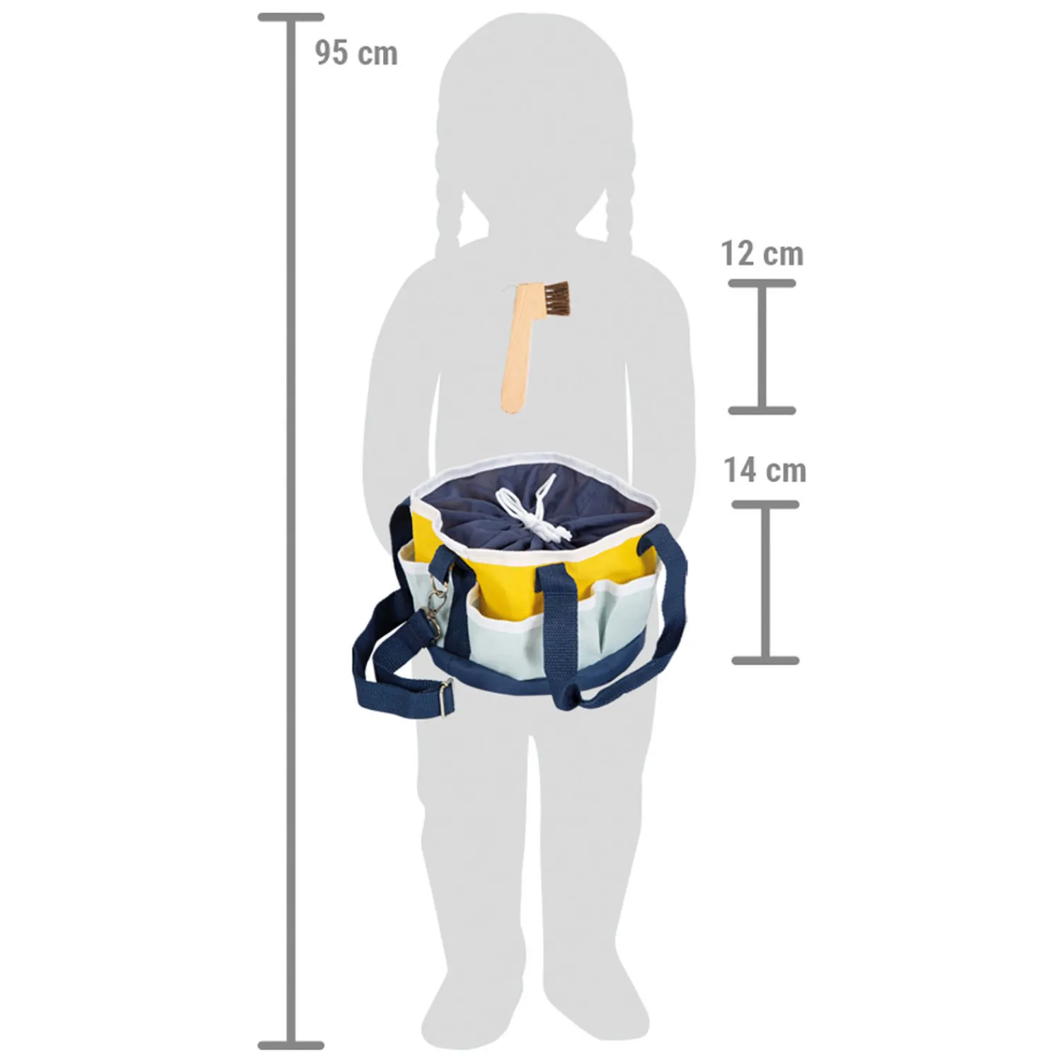 Small Foot - Houten Paardenverzorgingsset met Tas, 8dlg. Online