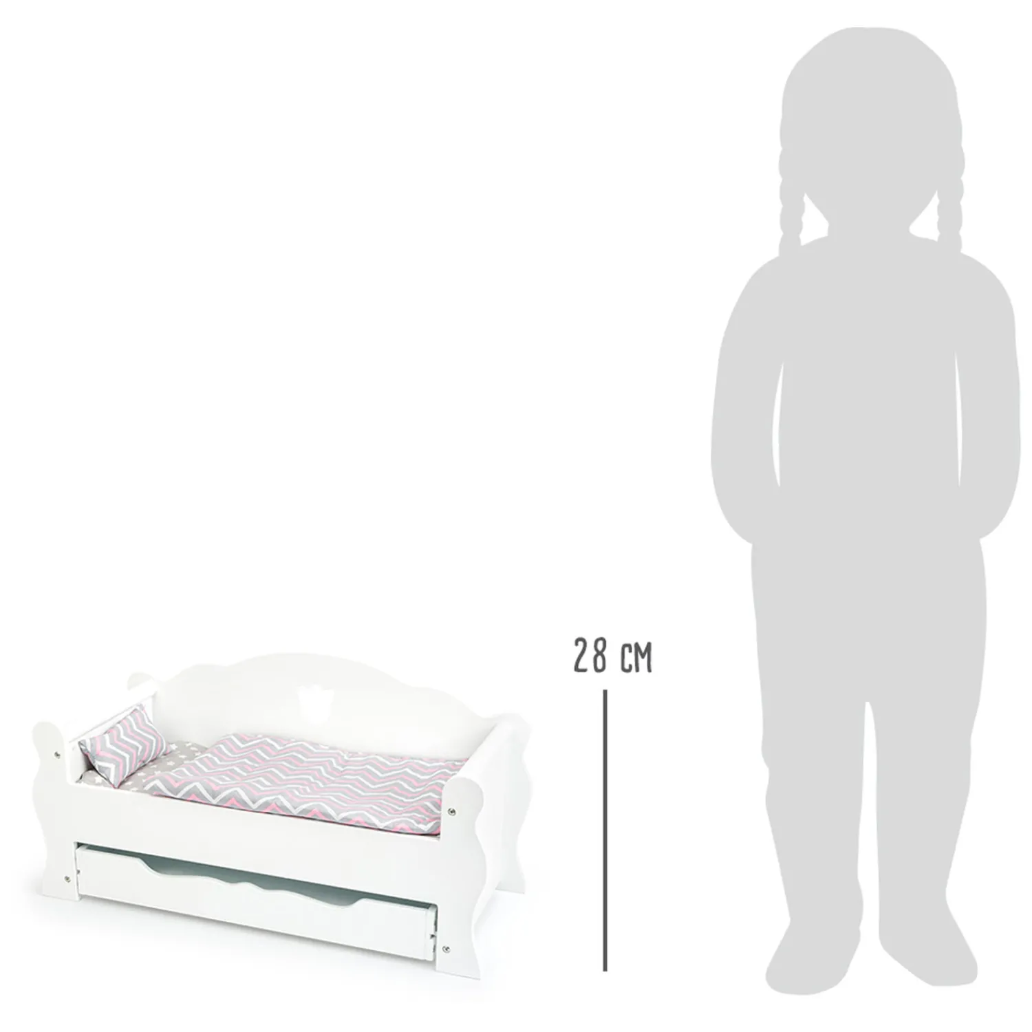 - Houten Poppenbed met Lade en Beddengoed, 4dlg.>Small Foot