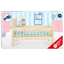 - Houten Poppenbed Natuurlijk met Beddengoed, 4ldg.>Small Foot New
