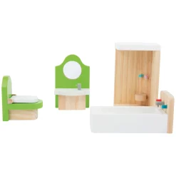Small Foot - Houten Poppenhuis Meubeltjes Badkamer, 4dlg. New