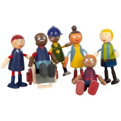 - Houten Poppenhuis Familie met Rolstoel, 6st.-Small Foot Outlet